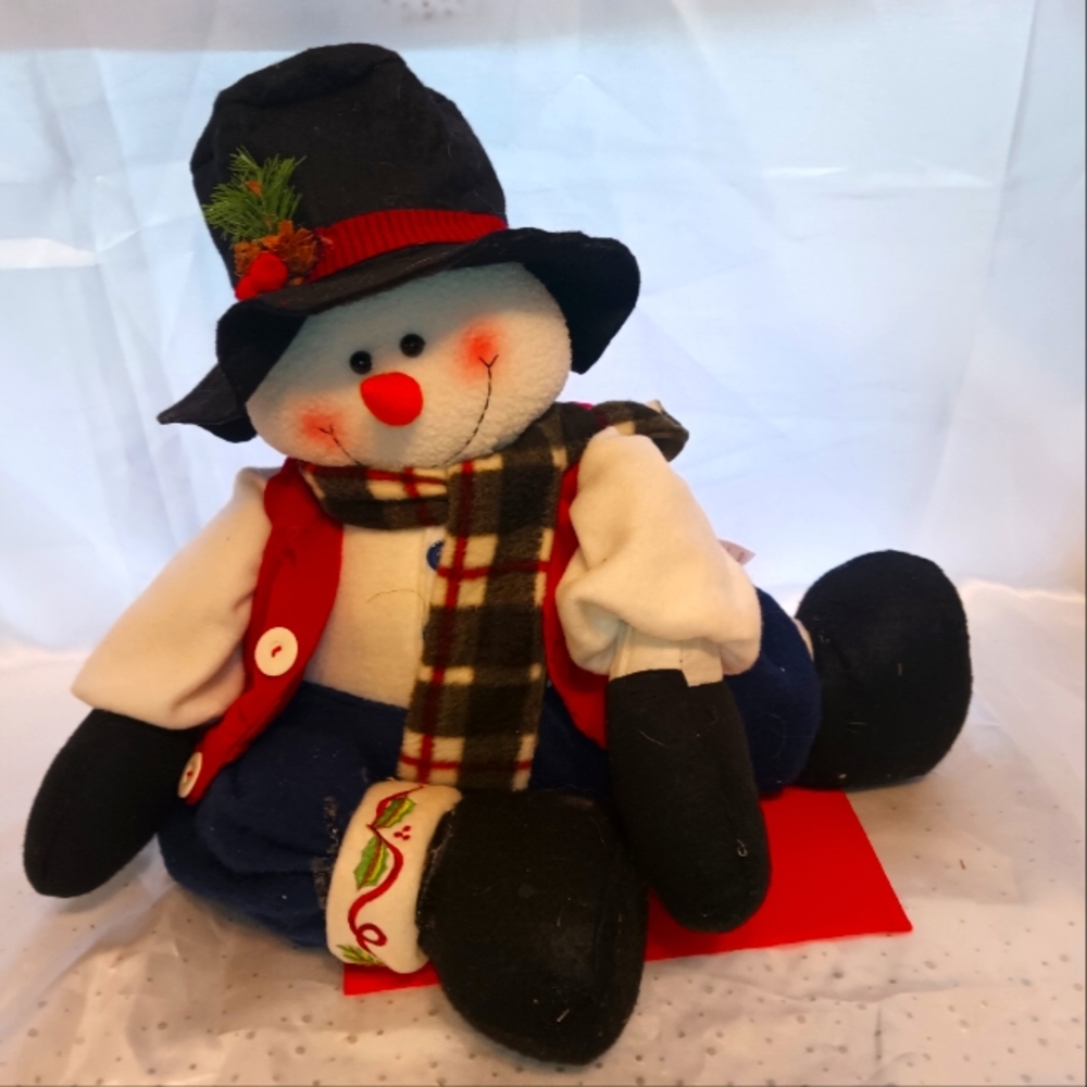 Snowman LG JC PENNEY HOME collection Split weighted Bottom VINTAGE